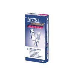 Tratto Cancellik Penna Biro Cancellabile Fucsia con Cappuccio Punta 1 mm 826106