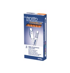 Tratto Cancellik Penna Biro Cancellabile Arancione con Cappuccio Punta 1 mm 826107