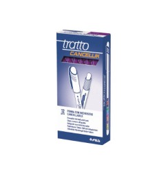 Tratto Cancellik Penna Biro Cancellabile Viola con Cappuccio Punta 1 mm 826108