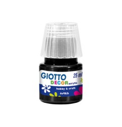 1 - FILA Colori a Tempera GIOTTO Decor Acrilici 25 mL Nero 538124