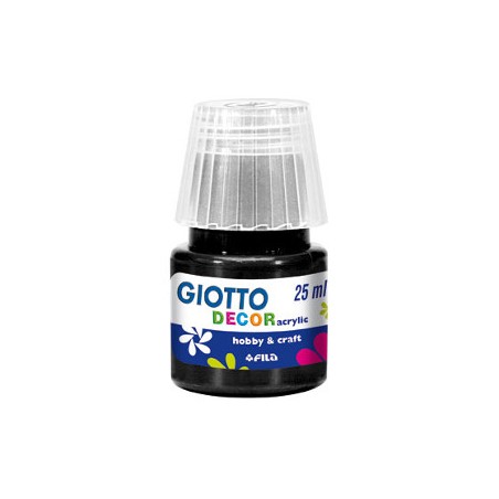 FILA Colori a Tempera GIOTTO Decor Acrilici 25 mL Nero 538124