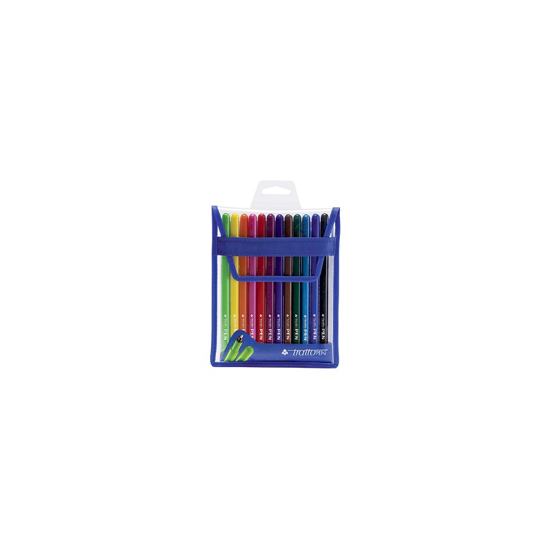 FILA Tratto Pen Metal Penna a Punta Sintetica 12 Pezzi Colori Assortiti 8077