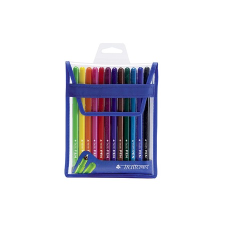 FILA Tratto Pen Metal Penna a Punta Sintetica 12 Pezzi Colori Assortiti 8077