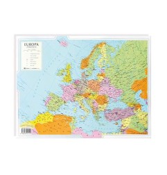 1 - CWR 10 pezzi Carta geografica A3 Europa plastificata fisico/politica