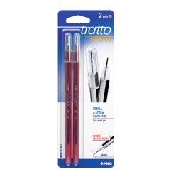 1 - 2 pz Penna Biro Tratto Sfera Fila colore rosso 036902