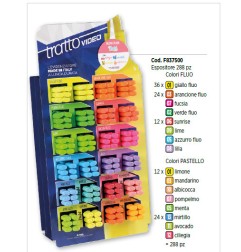 1 - FILA Evidenziatori Tratto Video PASTEL + FLUO Espositore da Pezzi 288 837500