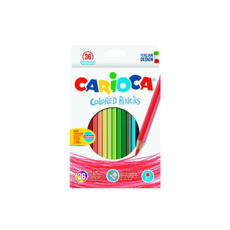 36 pz Pastelli Carioca colorati colori assortiti 41875