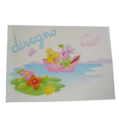 1 - PIGNA Album DISEGNO 5 Fogli cm 17X24 Bambini 5mm 85 gr