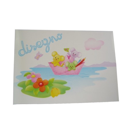 1 - PIGNA Album DISEGNO 5 Fogli cm 17X24 Bambini 5mm 85 gr