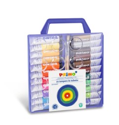 1 - MOROCOLOR PRIMO Colori a Tempera Valigetta con Coperchio Tavolozza 22 Pezzi 449T22VA