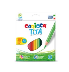 1 - 24 pz Pastelli Carioca Tita colori assortiti 42794