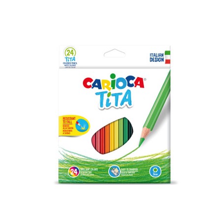 24 pz Pastelli Carioca Tita colori assortiti 42794