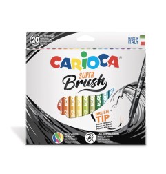 1 - CARIOCA PENNARELLI SUPER BRUSH 20Pz. ASS. 42968