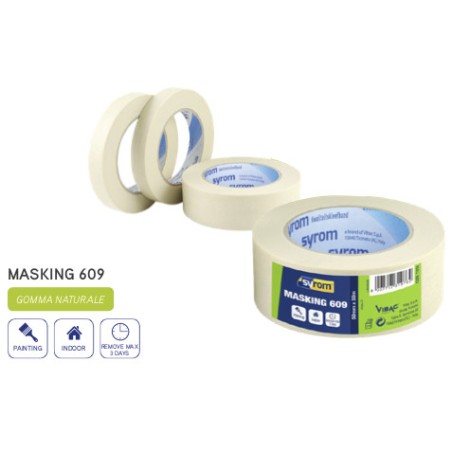 Nastro adesivo in carta 19x50mt avorio masking 0011972