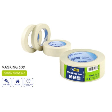 1 - Nastro adesivo in carta 25x50mt avorio masking 0011973