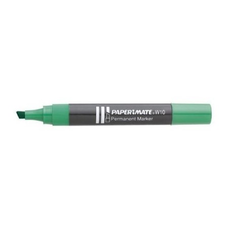 Pennarello Marker W10 colore verde punta a scalpello Papermate