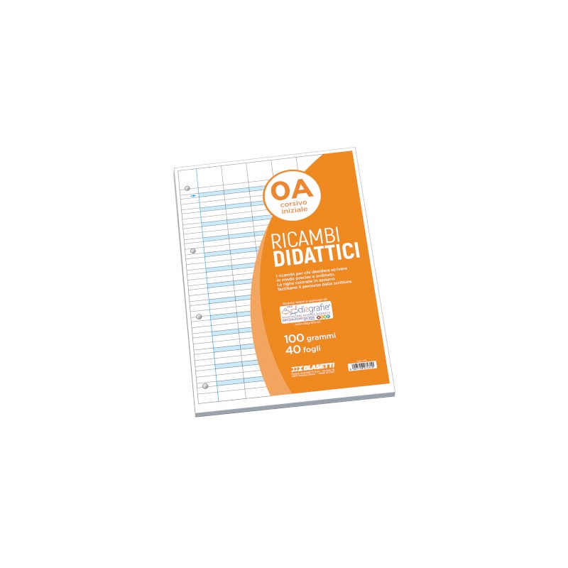 BLASETTI Ricambi didattici Per Quaderni - A4 - Righe 0A  100 gr 7431