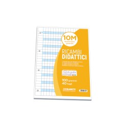 1 - BLASETTI Ricambi Didattici Per Quaderni - A4 - Quadretti 10M Senza Margini 100gr 7434