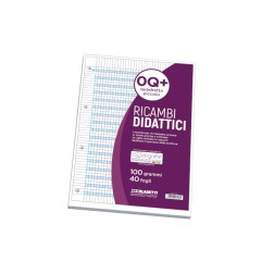 1 - BLASETTI Ricambi didattici Per Quaderni - A4 - Righe Q+ Doppio spaziato 100 gr 7436