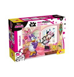 1 - LISCIANI - PUZZLE DOUBLE FACE SUPERMAXI MINNIE 70X50 24PZ 74068 Gioco interattivo per bambini +3A