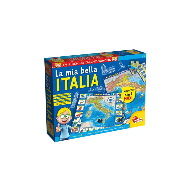 LISCIANI - I'M A GENIUS GEOPUZZLE LA MIA BELLA ITALIA 80571 Gioco interattivo per bambini +5a