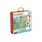 LISCIANI - LIFE SKILLS PUZZLE APPICCICHINI LA CITTA' 84838  50x70cm 48pz, Gioco interattivo per bambini 3-6A