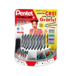 1 - PENTEL Espositore 120 pezzi Penna Roller Energel XM 0,7 a scatto 0022237