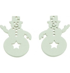 1 - ACCESSORI CREATIVITY PUPAZZO NEVE IN LEGNO 15pz WD56