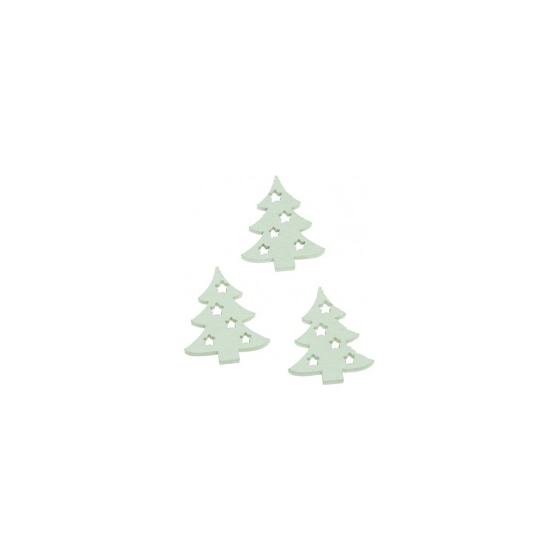 ACCESSORI CREATIVITY ALBERO NATALE IN LEGNO 15pz WD58