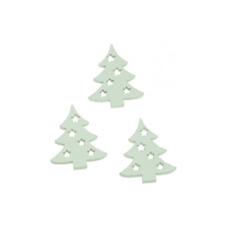 ACCESSORI CREATIVITY ALBERO NATALE IN LEGNO 15pz WD58