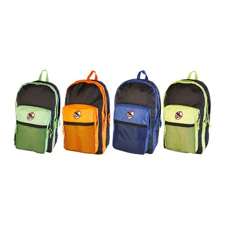 X-ONE Zaino con 3 Zip in 4 Colori Fluorescenti Assortiti  32/164