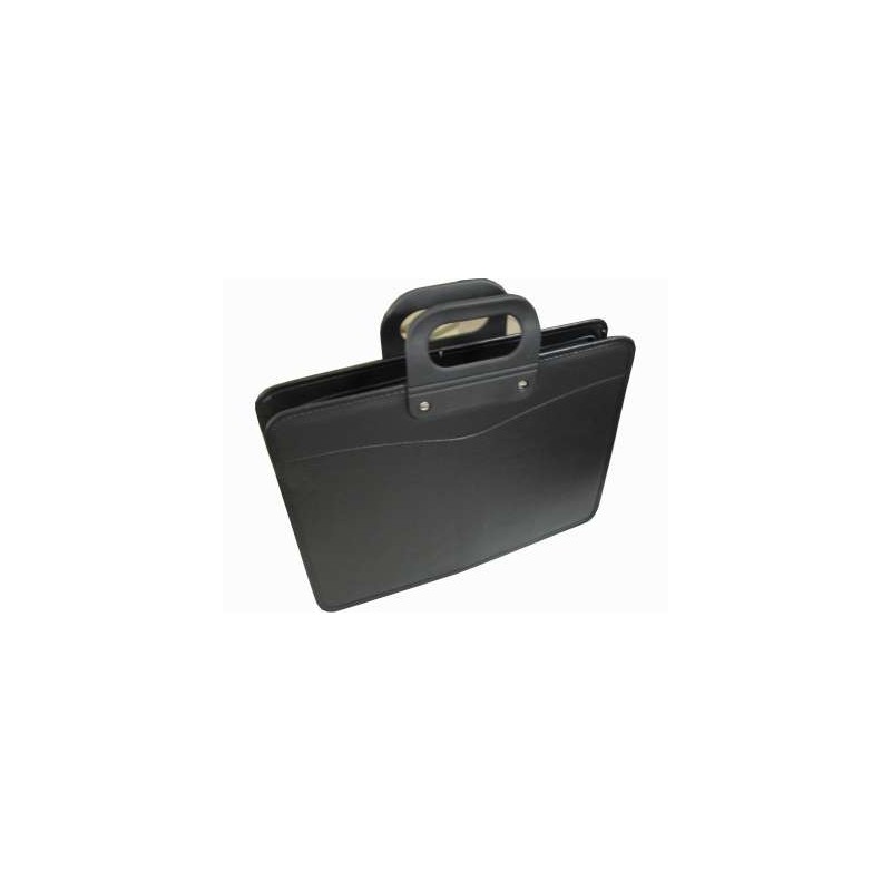 BORSA PORTADOC. 2 SCOMP. NERO SIMILPELLE 603