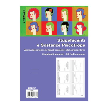 EDIPRO Blocco approvvigionamento dei reparti ospedalieri di stupefacenti e sostanze psicotrope buoni 3 sezioni numerati 50fogli 