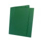 Cartellina a 3 lembi con elastico colore verde opaco 10 pz