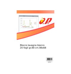 1 - 20 Fogli Blocco Lavagna Bianco 70x100 80 grammi