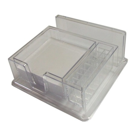 Dispenser con cubo notes bianco e porta penne 95x95 K-952