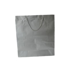 1 - SHOPPER Buste in Carta Tinta Unita Colore Argento 45x16x49 Pezzi 12