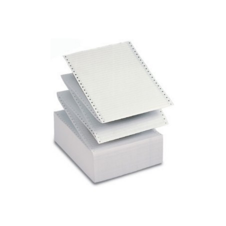 SABACART Carta a modulo continuo CB-FS 24cm x 11 Bianco (Conf. 2000 fogli)"