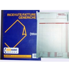 1 - Blocchetto per fatture ricevute fiscali 29,7x21 A6740502C