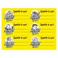 ETICHETTE TAG TO SCHOOL MONSTER COLLECTION" GIALLO FLUO 36 ET. AP059TSG"