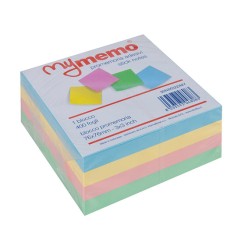 1 - Cubo adesivo post-it My Memo pastel 76x76 400fg 30/022MY