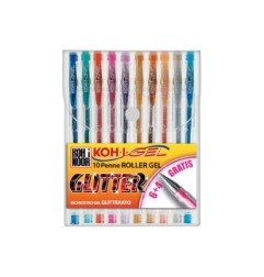 1 - BIRO GEL KOH-I-NOOR GLITTER NAGP Set da 10 pz NAGP10S