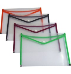 1 - Busta portadocumenti con bottone A4 colori ass. 12 pz.