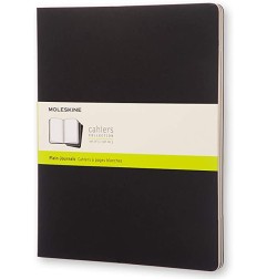 1 - MAXI MOLESKINE M 21,6X27,9 PAG.BIANCHE -3pz COP.NERA