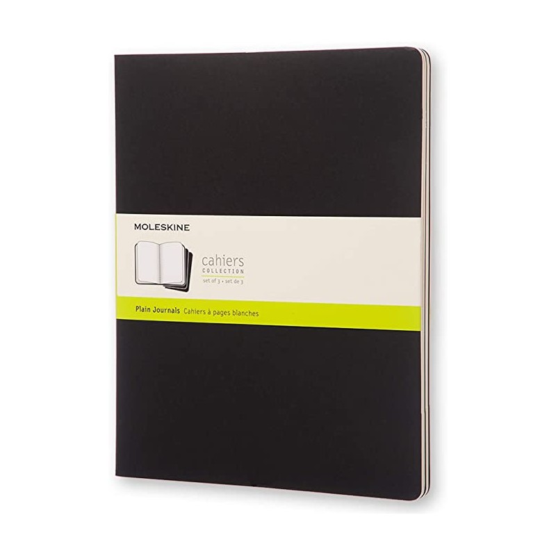 MAXI MOLESKINE M 21,6X27,9 PAG.BIANCHE -3pz COP.NERA