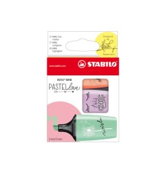 1 - 3 colori Evidenziatore Mini Stabilo Pastellove