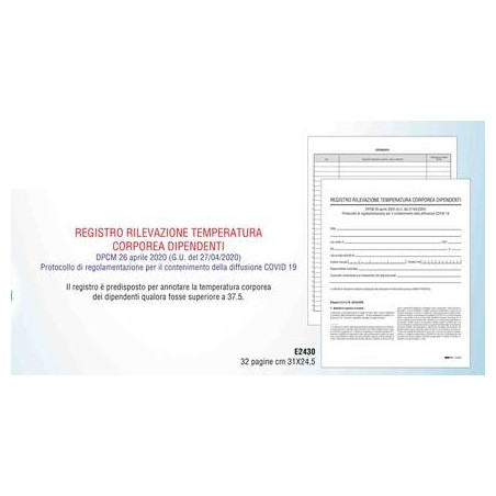 1 - EDIPRO  Registro rilevazione temperatura corporea  32PAG. E2430