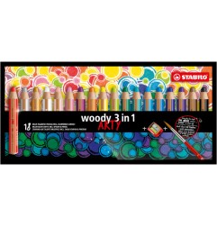 1 - 18 Matitoni colorati Stabilo Woody 3in1 Arty Line 880/18-1-20