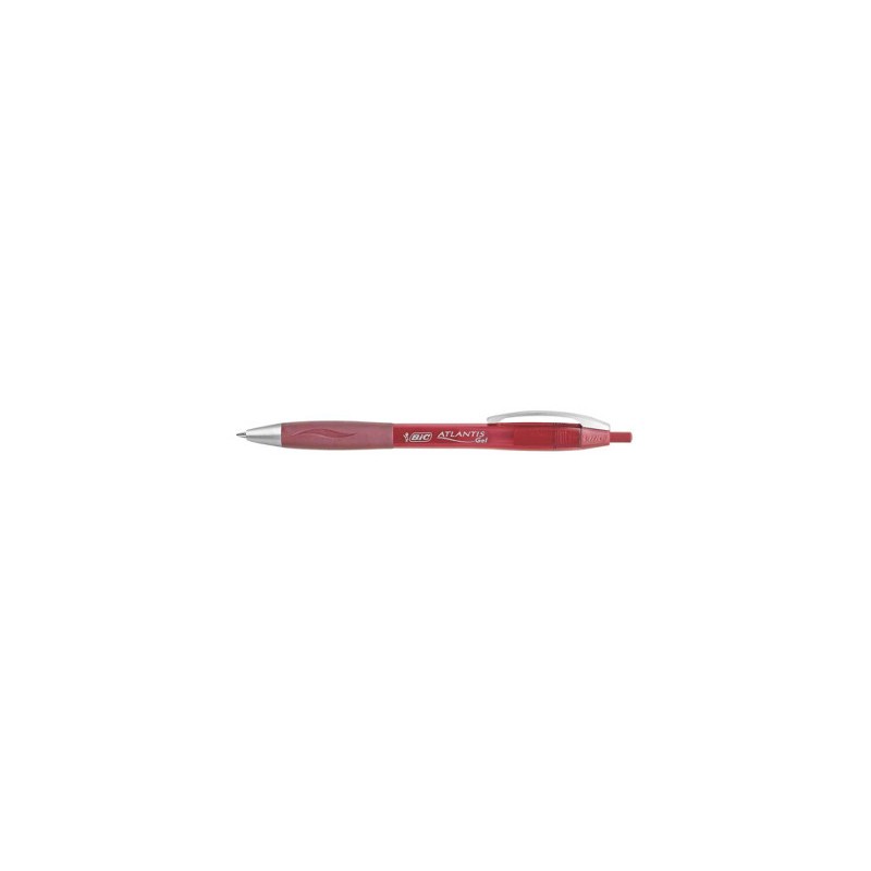 BIC ATLANTIS Set da 12 pz Penna Biro a sfera GEL ROSSO P.M 895799