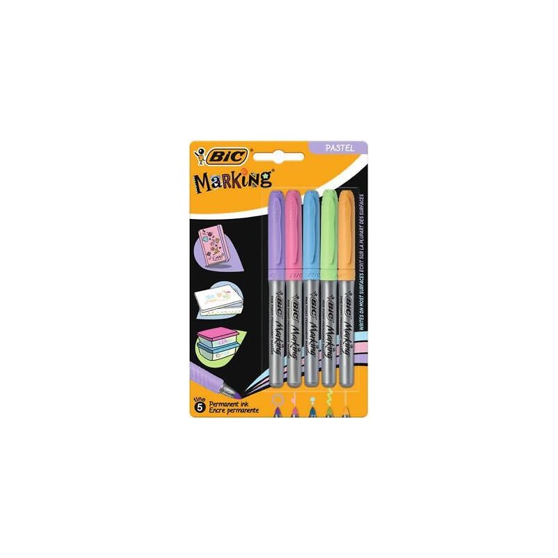 PENNARELLI BIC INTENSITY PERMANENT PASTEL -5col. 9432783